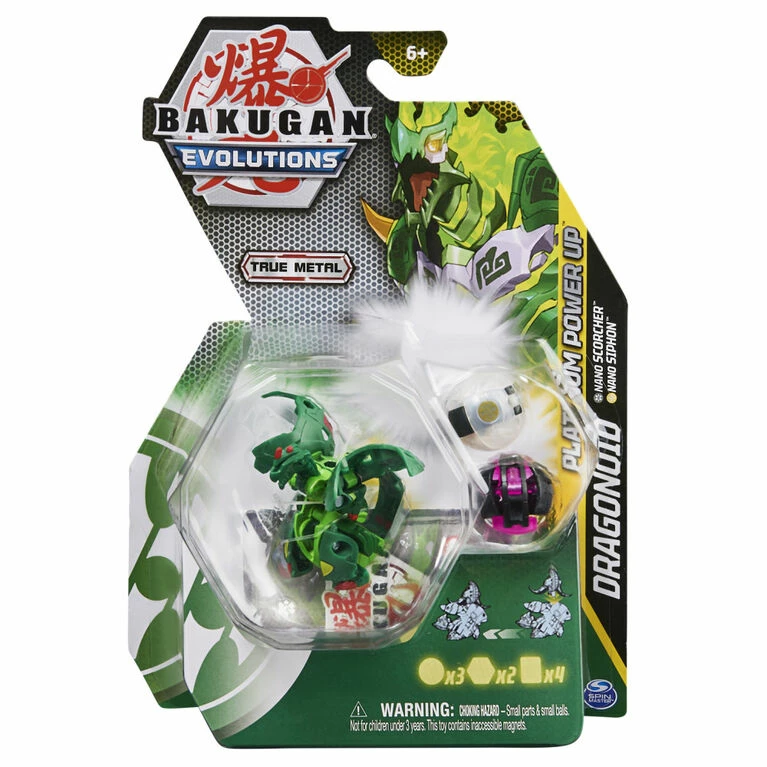 SPIN MASTER Bakugan Evolutions, Dragonoid With Nano Scorcher And Siphon Platinum Power Up Pack - Image 2