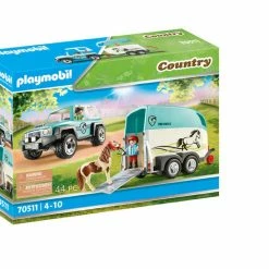 Playmobil - Car With Pony Trailer
