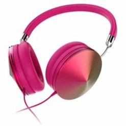 Art+Sound Art + Sound Iridescent Headphones With Mic, Pink