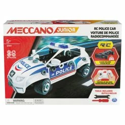 SPIN MASTER Meccano Junior, RC Police Car With Working Trunk And Real Tools, Toy Model Building Kit