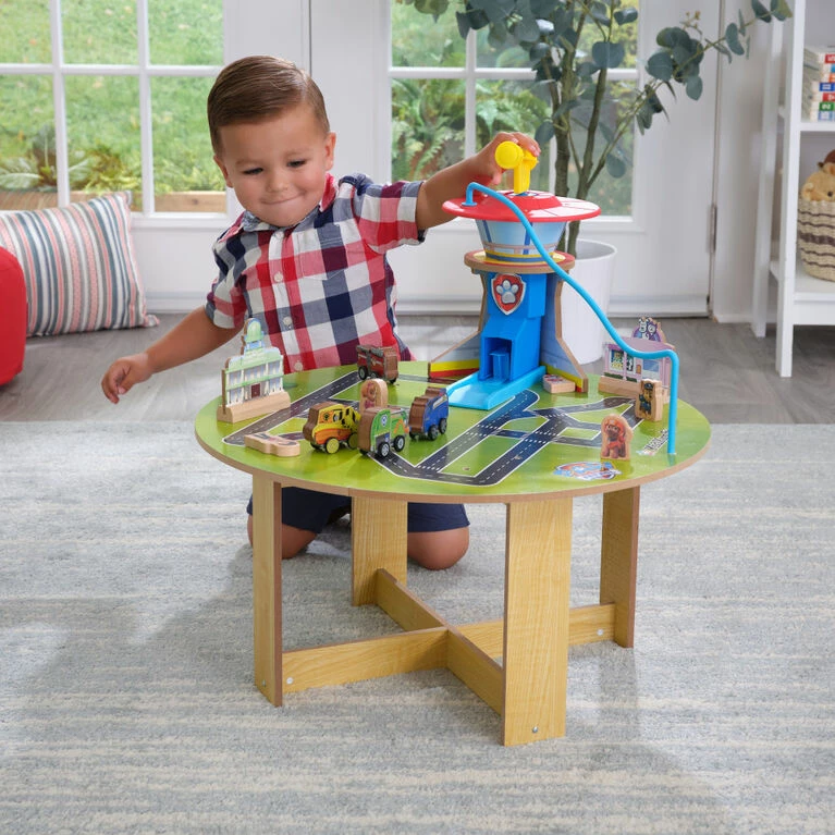 KidKraft PAW Patrol Mission Ready Wood Activity Table With 19 Accessories - Image 5
