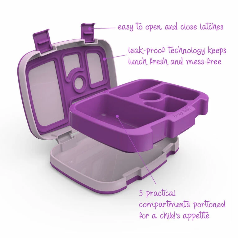 Bentgo Kids Lunch Bento Box - Purple - Image 2