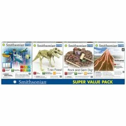 Red Planet Smithsonian Micro Science Super Value Pack - Volcano, Rock N Gem, Magic Rocks, Fossil T. Rex