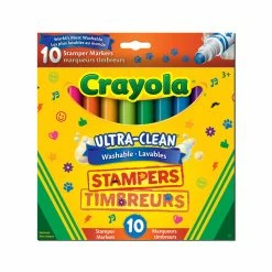 Crayola - 10 Ct Ultra-Clean Washable Stamper Markers