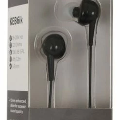 XCEL SOURCE CORP Koss Earbud KEB6 In Ear W/Enhanced Driver & Mic Black