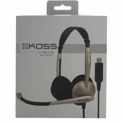 XCEL SOURCE CORP Koss Headphone CS100-USB On Ear Mic Gold/Black