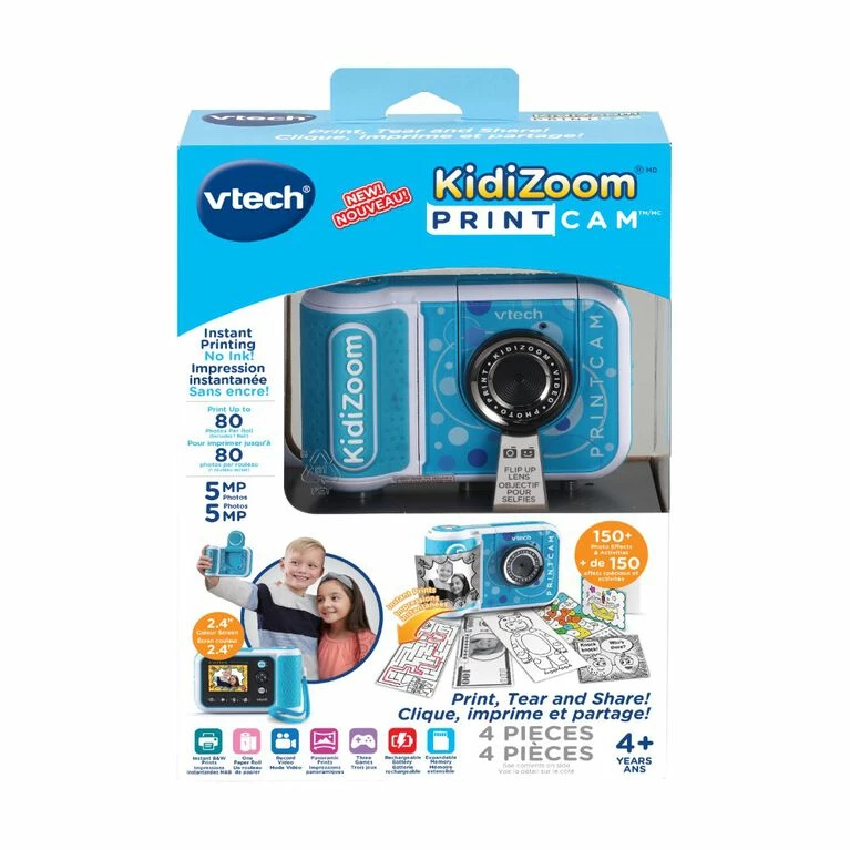 VTech KidiZoom PrintCam, High-Definition Digital Camera For Photos And Videos, Instant Prints, Flip-Out Selfie Camera - Image 4