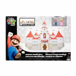 JAKKS PACIFIC The Super Mario Bros. Movie - Mushroom Kingdom Castle Playset With Mini 1.25" Mario And Princess Peach Figures