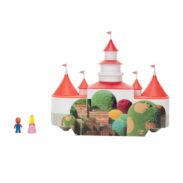 JAKKS PACIFIC The Super Mario Bros. Movie - Mushroom Kingdom Castle Playset With Mini 1.25" Mario And Princess Peach Figures - Image 3