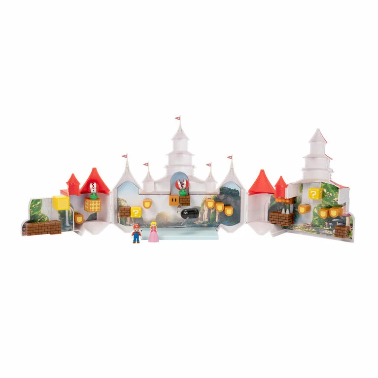 JAKKS PACIFIC The Super Mario Bros. Movie - Mushroom Kingdom Castle Playset With Mini 1.25" Mario And Princess Peach Figures - Image 4