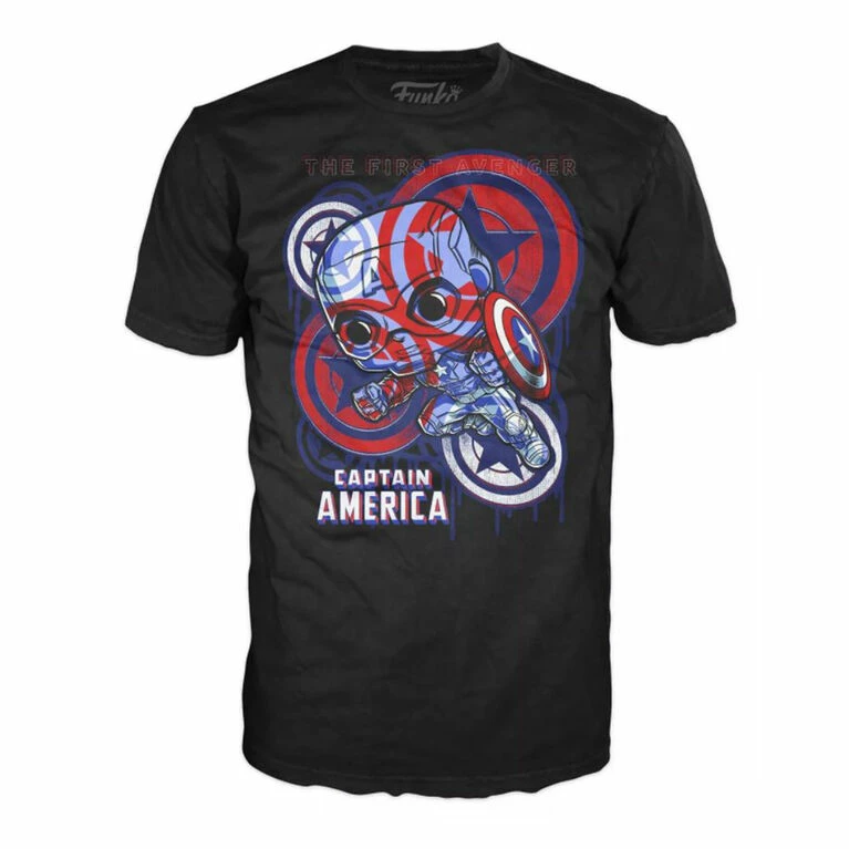 Funko POP! Collector's Box: Captain America Marvel Patriotic Age POP And Tee (M) - Image 2